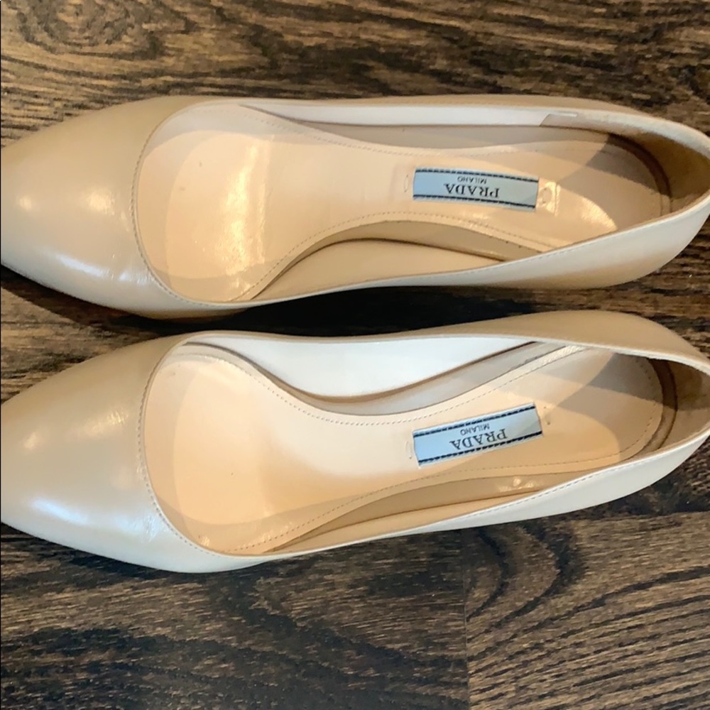 Nude Prada pumps size 37.5, worn twice